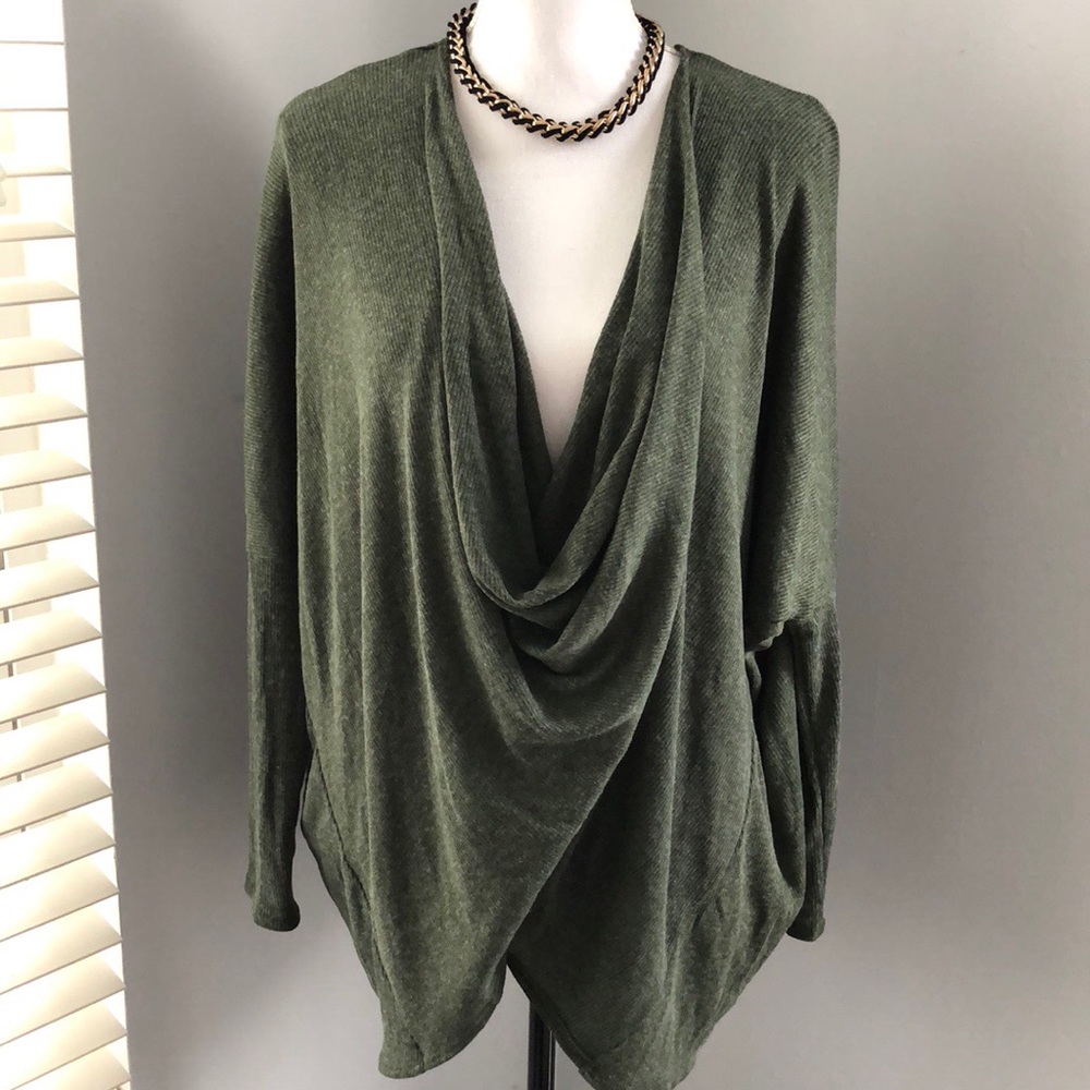 MaiTai Green Heathered Sweater Large Oversize